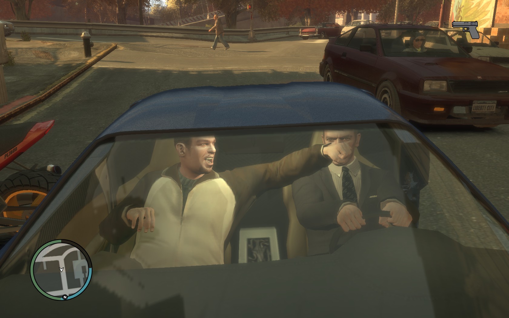 Dzięki za podwózkę Niko... a teraz wy***rdalaj z mojego samochodu! (GTA IV)